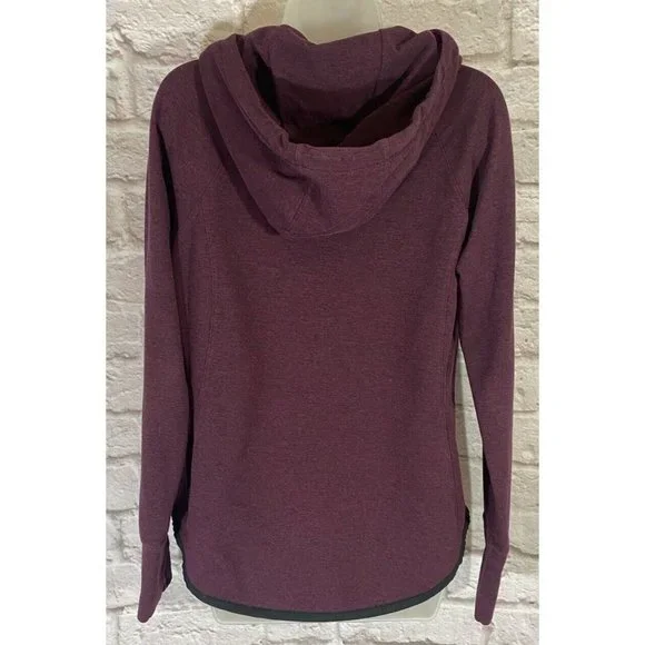 ATHLETA Sentry Hoodie Sweatshirt Medium Top California Plum Activewear 9498 - Picture 4 of 12